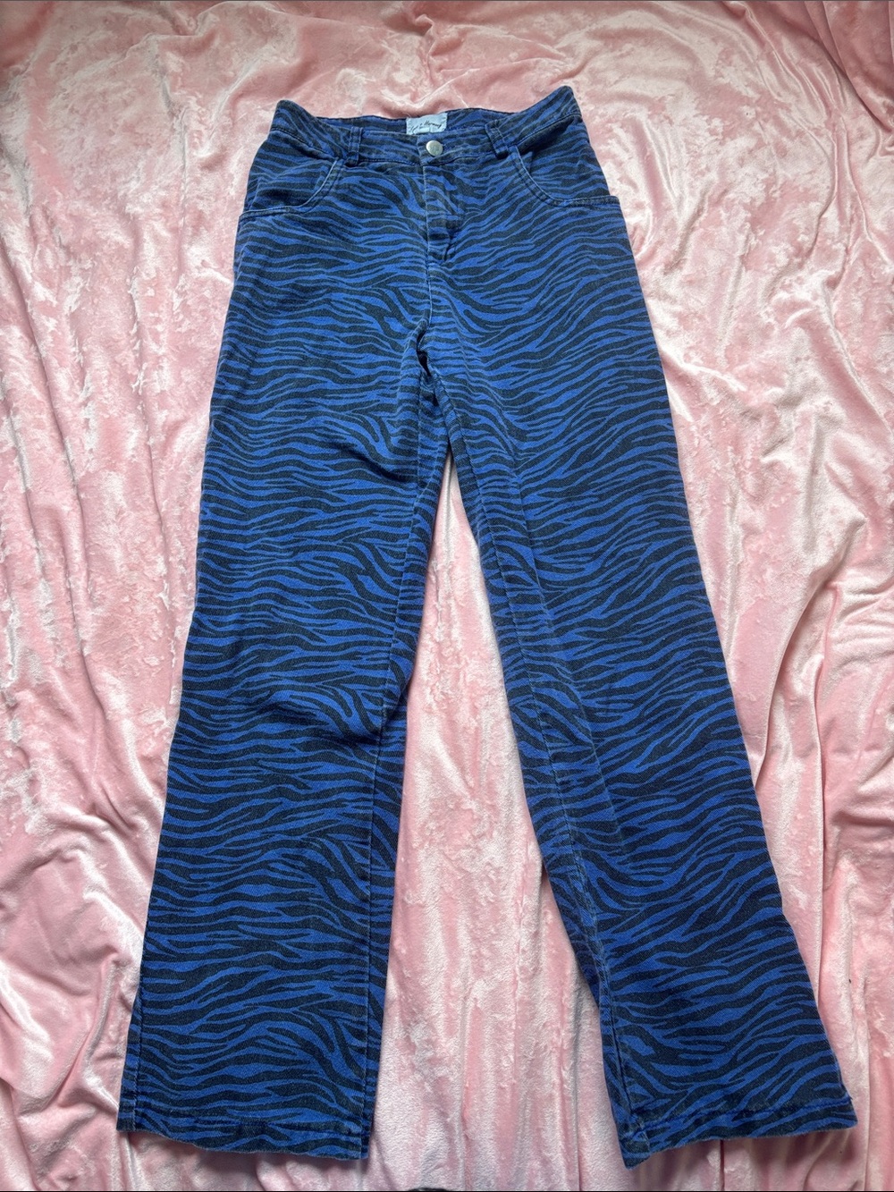 Love + Harmony Blue Zebra Print Pants